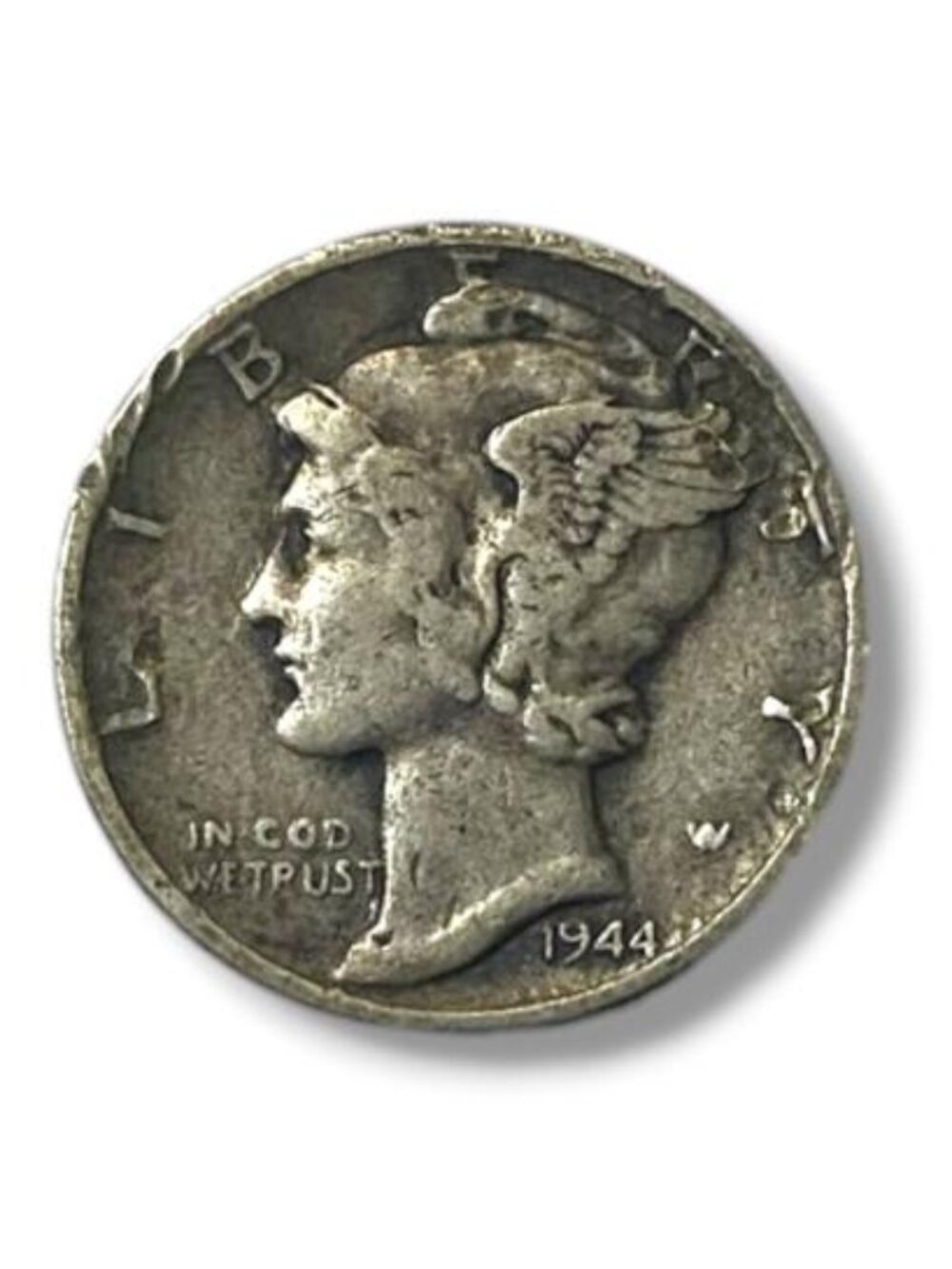 1944 Mercury Dime Silver "In Cod We Trust" Error